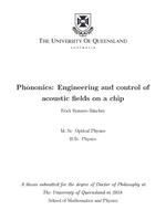 Phononics: Engineering and control of acoustic fields on a chip